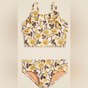 NWT! J. CREW Girls' rickrack two-piece swimsuit